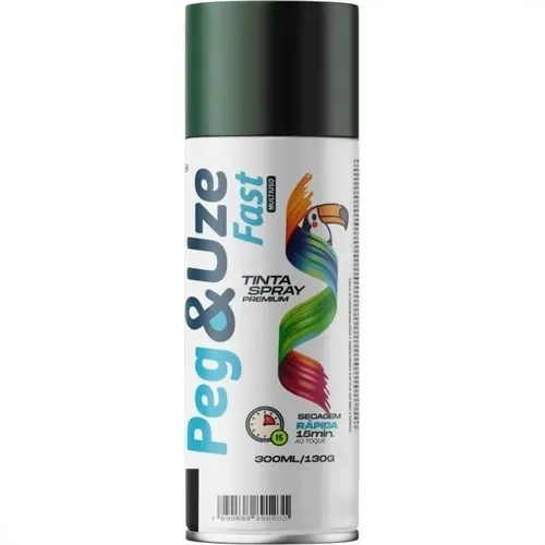 TINTA SPRAY USO GERAL VERDE ESCURO 300ML/130G - PEG&UZE