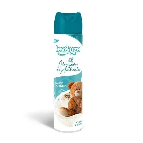 ODORIZADOR AMBIENTE TALCO E CARINHO  SPRAY 400ML/180G - LEV&UZE