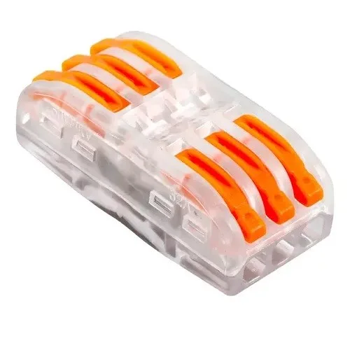 CONECTOR DE EMENDA CRISTAL BORNE 3 VIAS C/ ALAVANCA C/ 50 UN - EXBOM