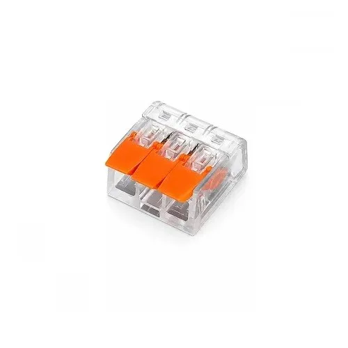 CONECTOR DE EMENDA RAPIDA CRISTAL FLAT 3 VIAS C/ 50UN - EXBOM