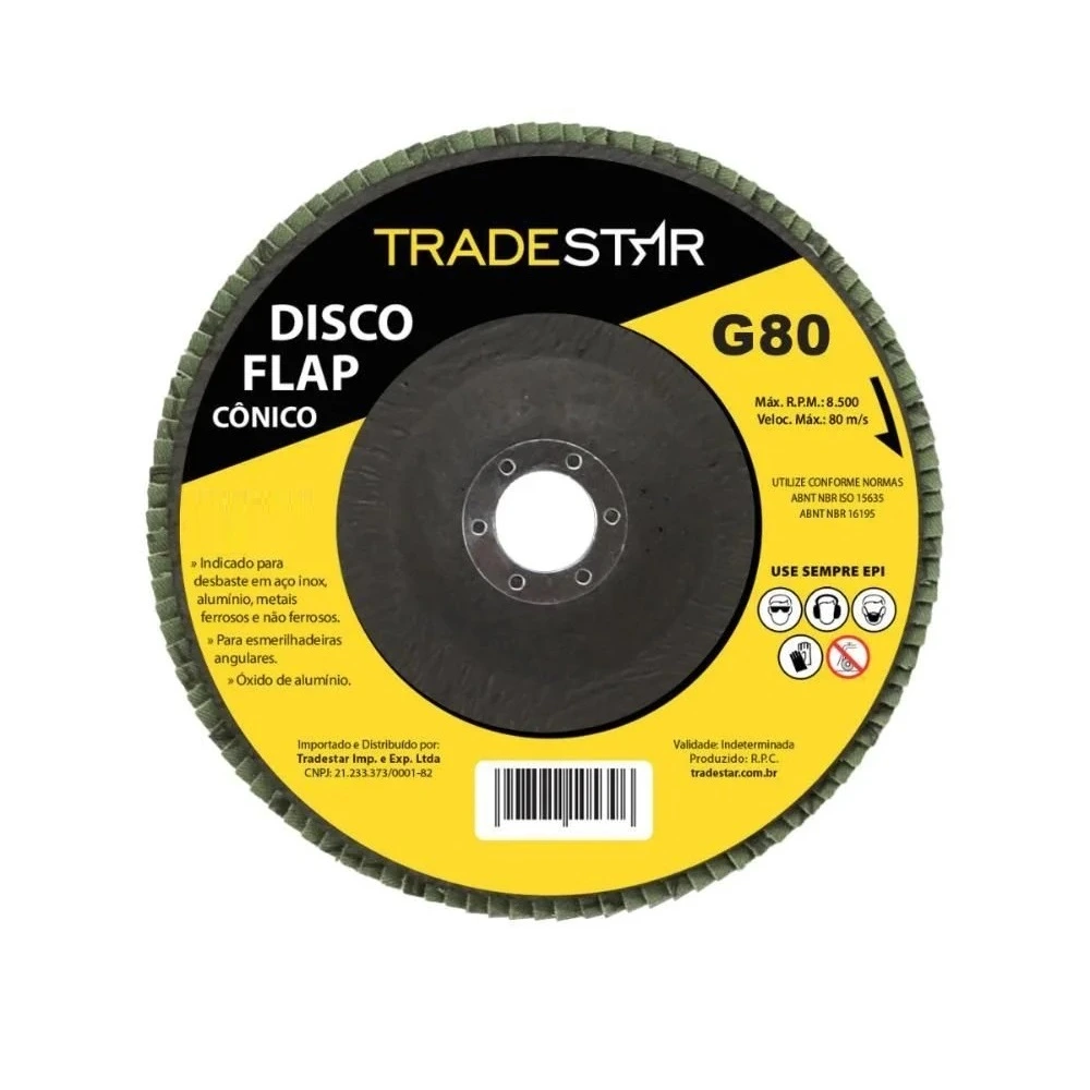 DISCO FLAP CONICO 4.1/2'' G. 80 - TRADESTAR