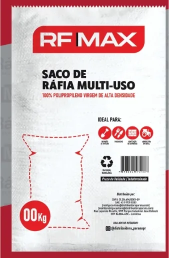 SACO RAFIA P/ ENTULHO 60CM X 90CM -
