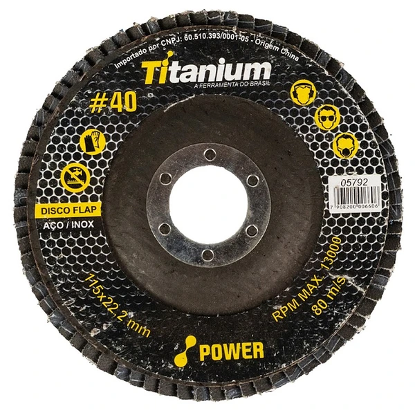 DISCO FLAP CURVO ZIRCONIO 4.1/2'' G. 40 - TITANIUM