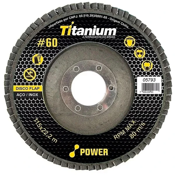 DISCO FLAP CURVO ZIRCONIO 4.1/2'' G. 60 - TITANIUM