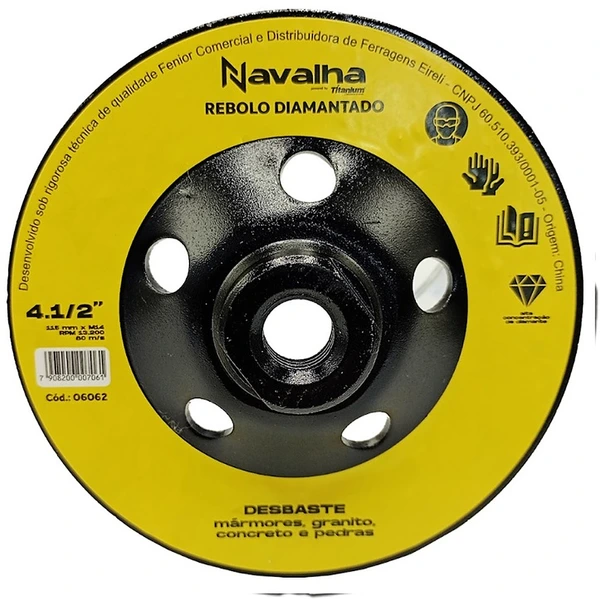 REBOLO DIAMANTADO NAVALHA 115MM X M14 - TITANIUM