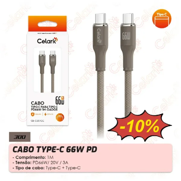 Cabo Type-C 66W PD