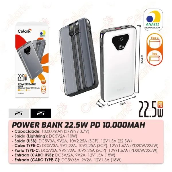 Power Bank 22.5W PD 10.000mAh