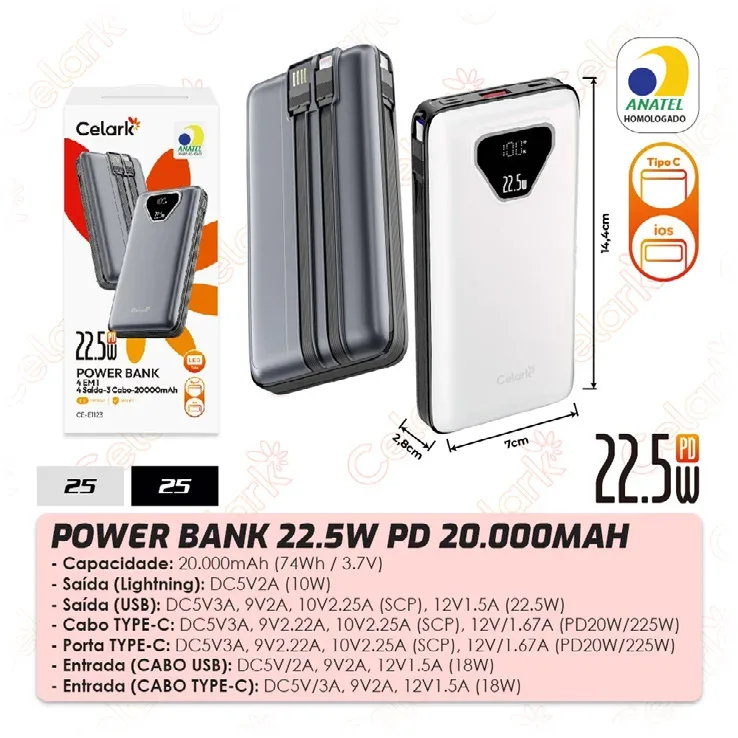 Power Bank 45W PD 10.000mAh