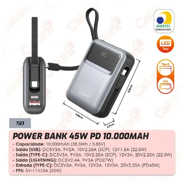 Power Bank 45W PD 20.000mAh