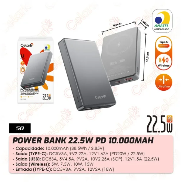 Power Bank 22.5W PD 10.000mAh